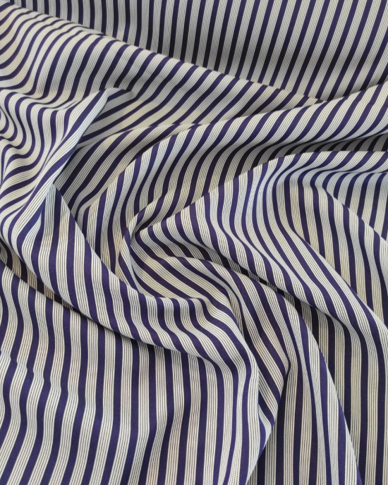 Сорочка - атласна смужка, синій