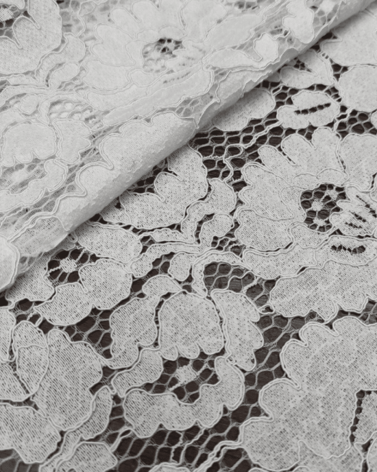 Мереживо Valentino з кордовою ниткою, 29916 C1 білий