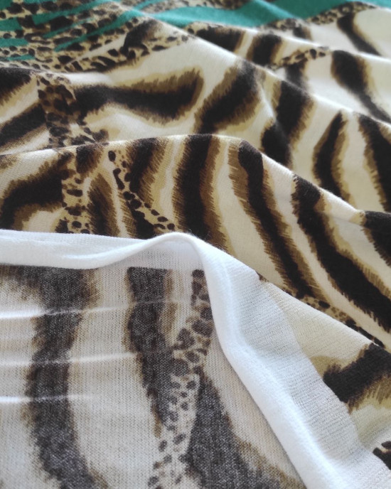 Трикотаж ангора принт Cavalli, зелений (трава)
