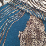Трикотаж ангора принт Cavalli, мор. хвиля