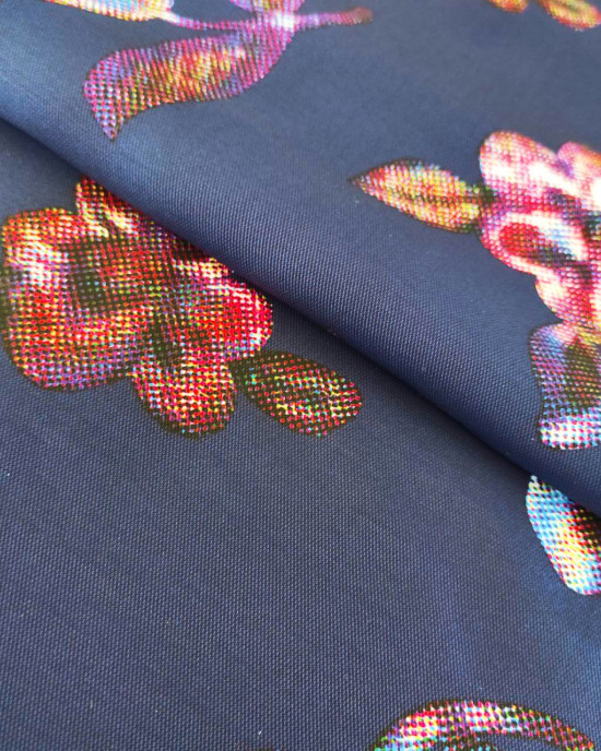 Тафта принт Dolce & Gabbana темно-синій